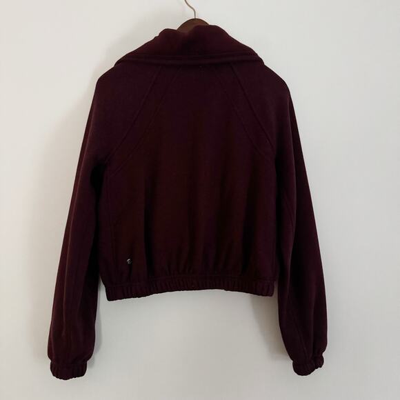 LULULEMON Plush Times Jacket Heathered Dark Adobe Maroon 6 - Picture 7 of 11